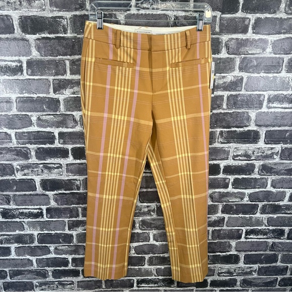 NWT Anthropologie Maeve Slim Kick-Flare plaid Pants - size 2 - Picture 7 of 16